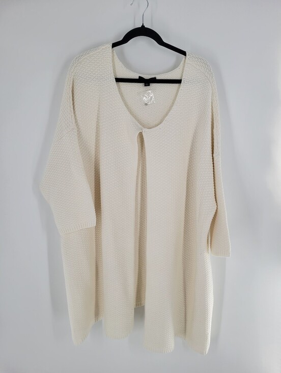 ellos Sweaters - Ellos Cream Open-Front Knit Women's Sweater Cardigan Size 3X